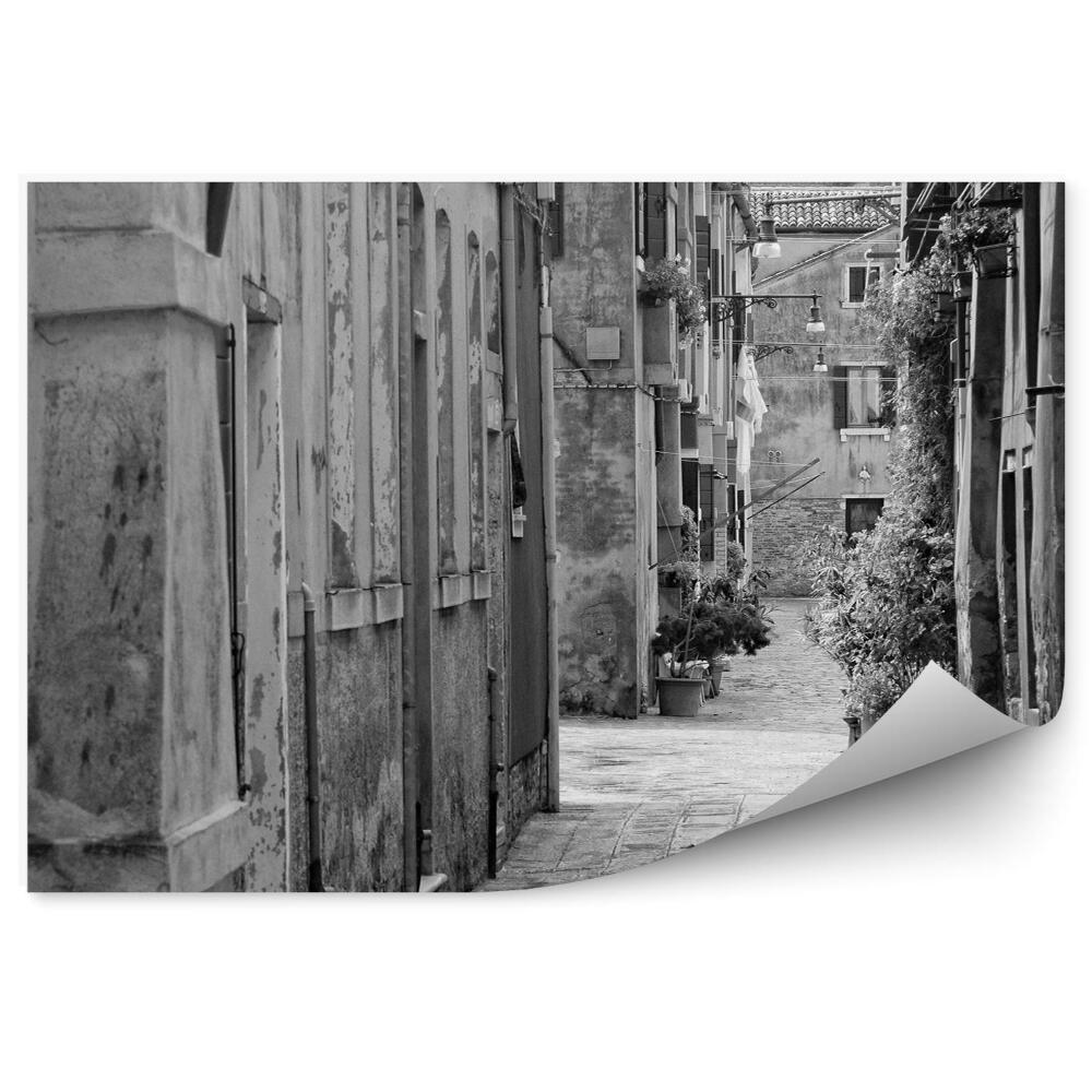 Fototapet vintage O stradă îngustă din Veneția, Italia.