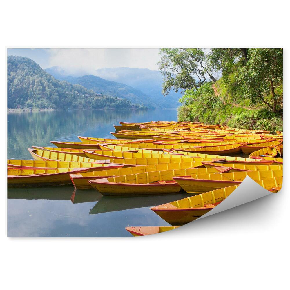 Fototapet Bărci De Pescuit Pe Lacul Bengas Nepal