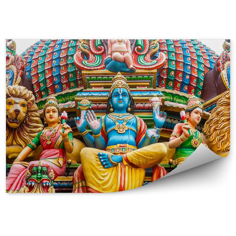 Fototapet pentru perete Templu Hindus Lei Idoli Statui