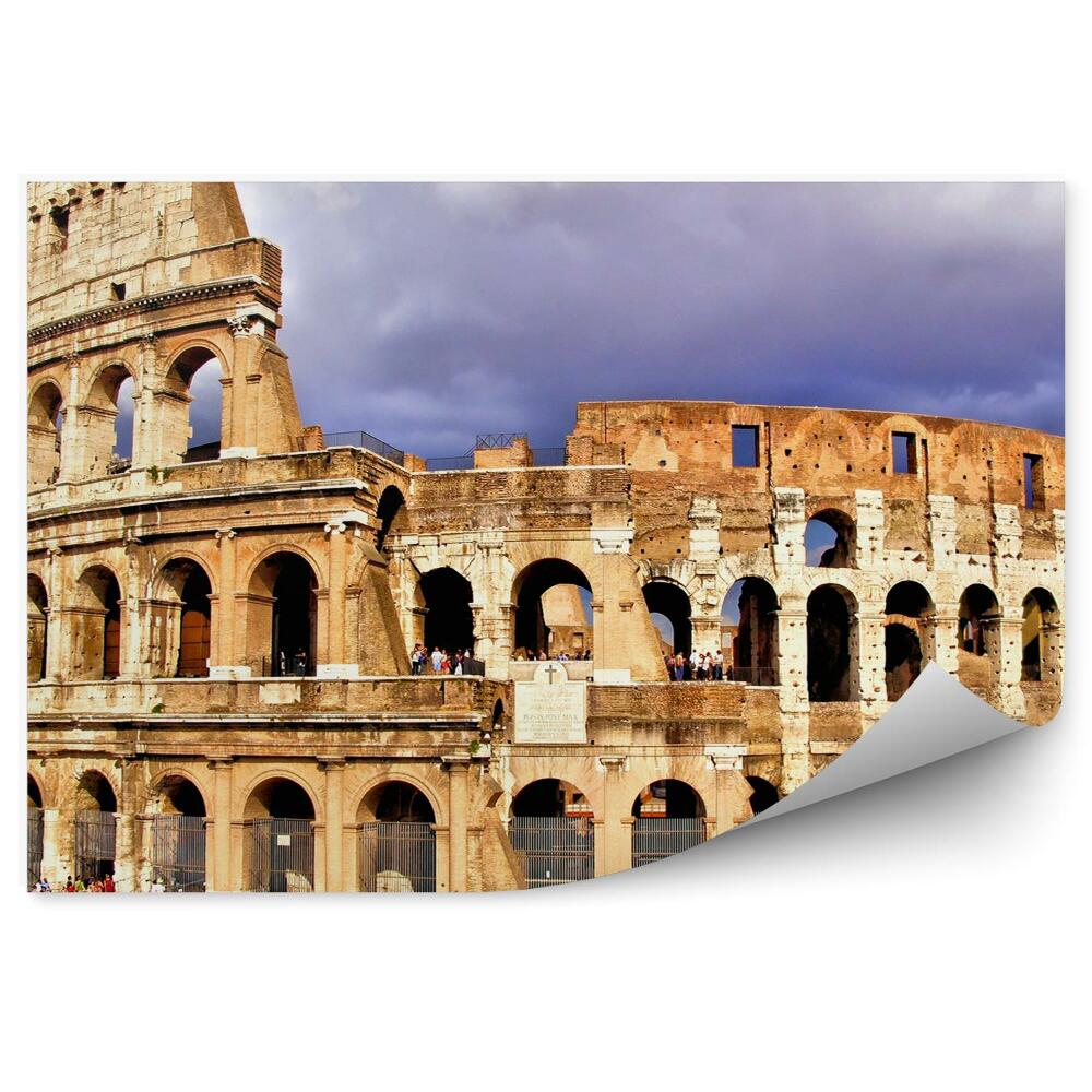 Fototapet pentru perete Oameni turiști vedere de Colosseum din Roma