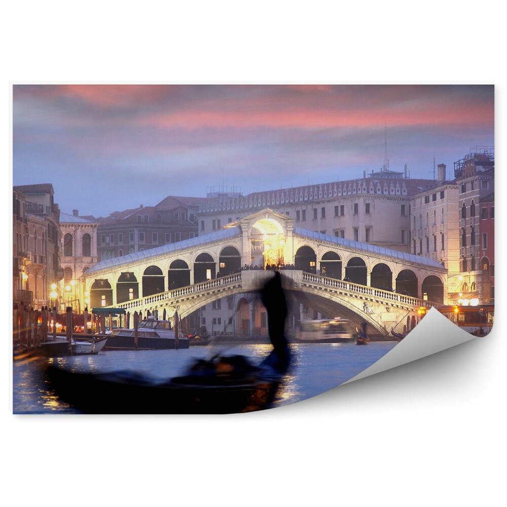 Fototapet pentru perete Mișcarea gondolei oraș lumini de amurg