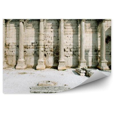 Fototapet vintage Ruinele bibliotecii antice din Atena