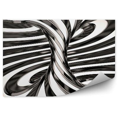 Fototapet perete Vârtej 3D Alb-Negru