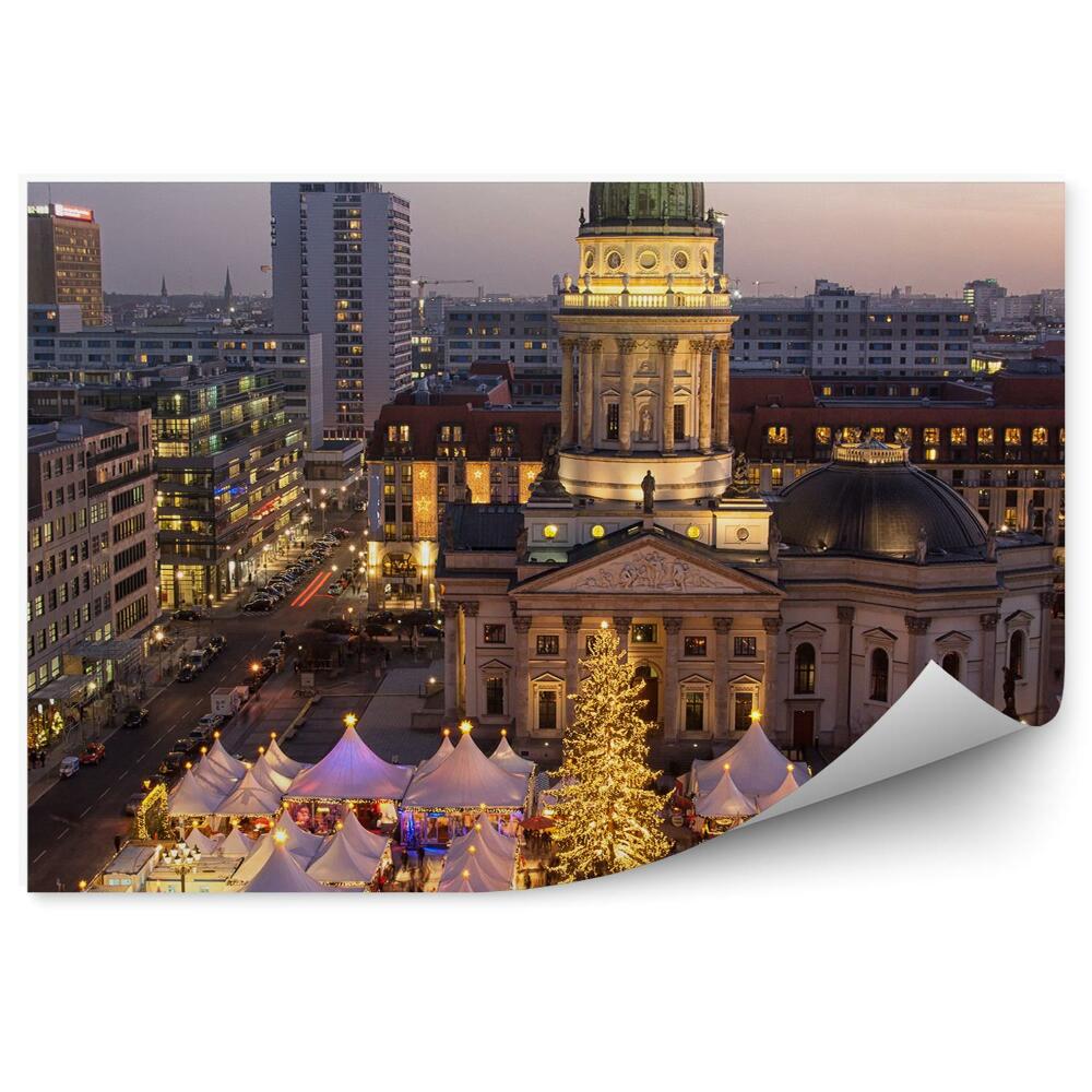 Fototapet perete Vedere Aeriană Berlin Lumini De Noapte Crăciun