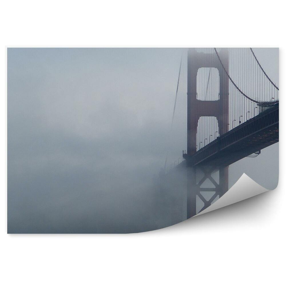 Fototapet vintage Golden Gate Bridge Ocean San Francisco Ceață De Dimineață