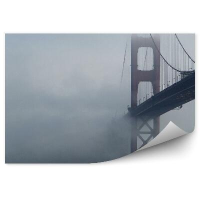 Fototapet vintage Golden Gate Bridge Ocean San Francisco Ceață De Dimineață