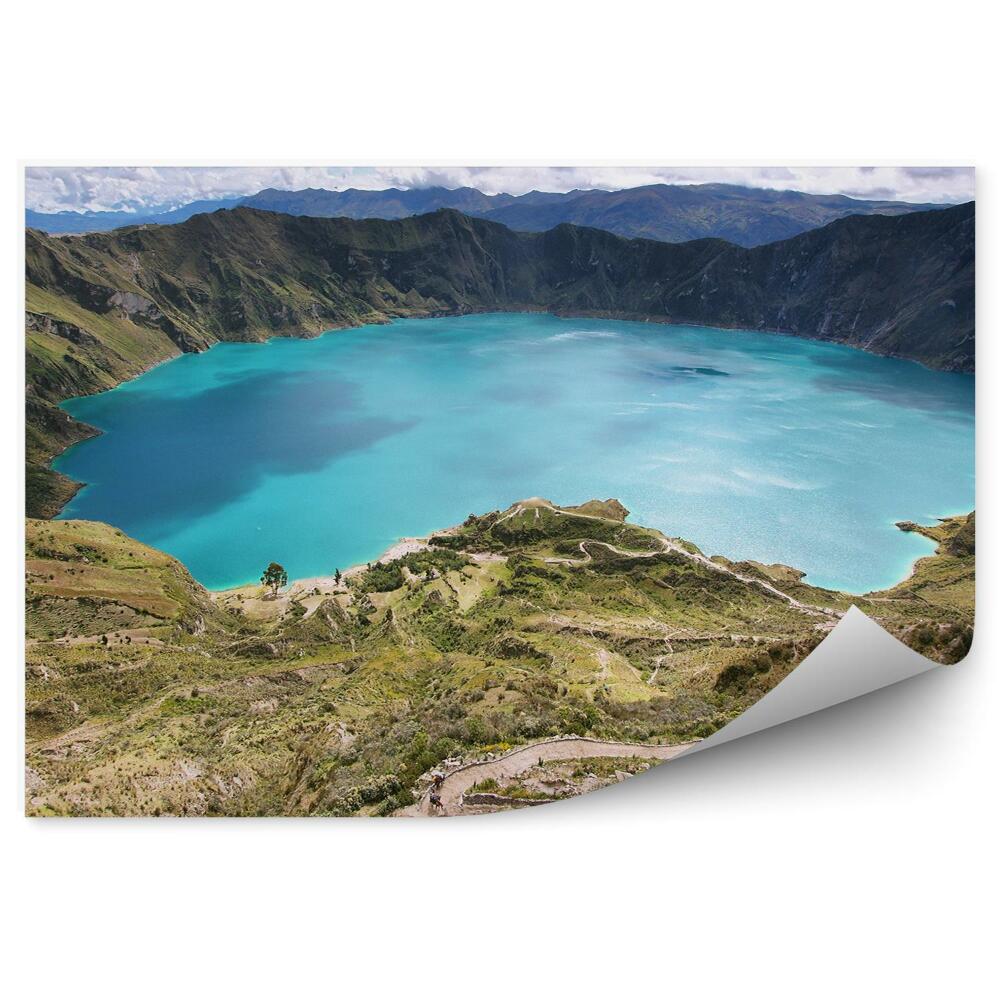 Fototapet perete Un Lac Din Caldera Vulcanului Quilotoa