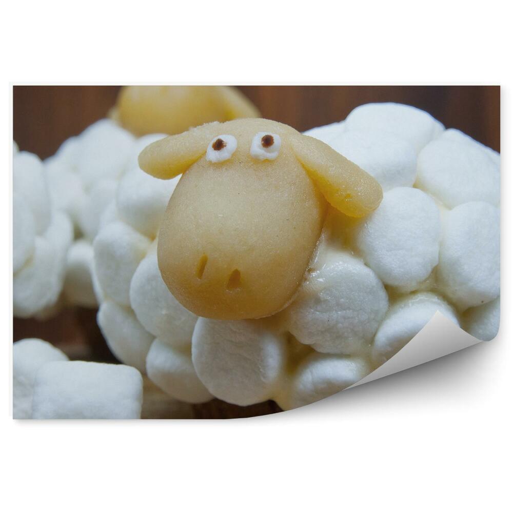 Fototapet Brioșe de Paște oaie marshmallow desert produse de patiserie