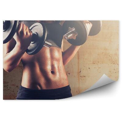 Fototapet Femeie culturism culturism greutate de formare