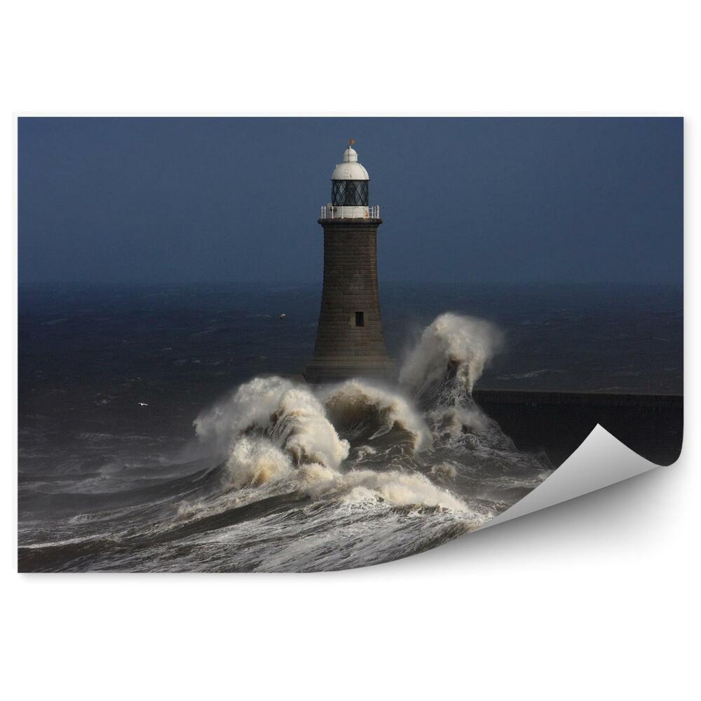 Fototapet pentru perete Valuri De Dig Din Beton Far