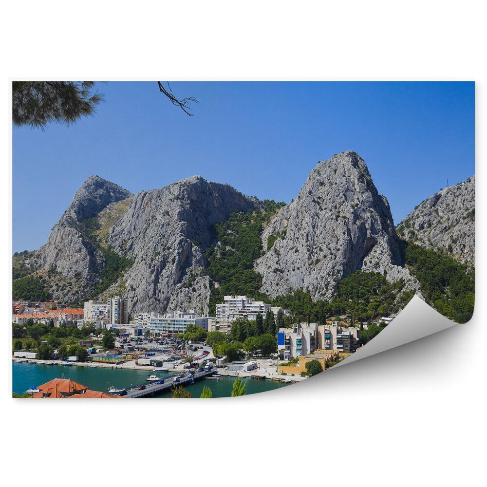 Decor fototapet Munții stâncoși, podul orașului de apă