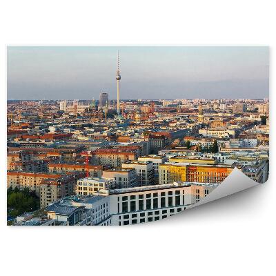 Fototapet vintage Vedere Aeriana Berlin Cladiri Masini Rutiere Turn Tv