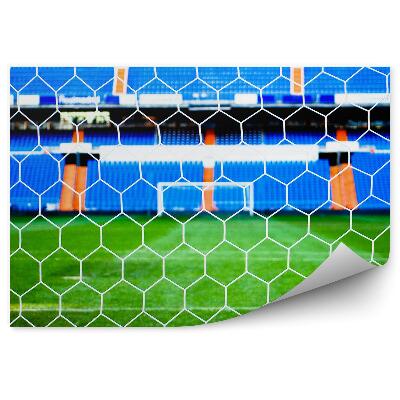 Fototapet vintage Scaune pentru spectatori pe terenul de joacă din plasă