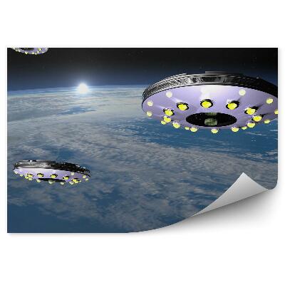 Fototapet Cerul Planetei Înnoriște Lumini Ozn