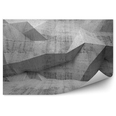 Fototapet pentru perete Interior abstract 3D din beton închis la culoare