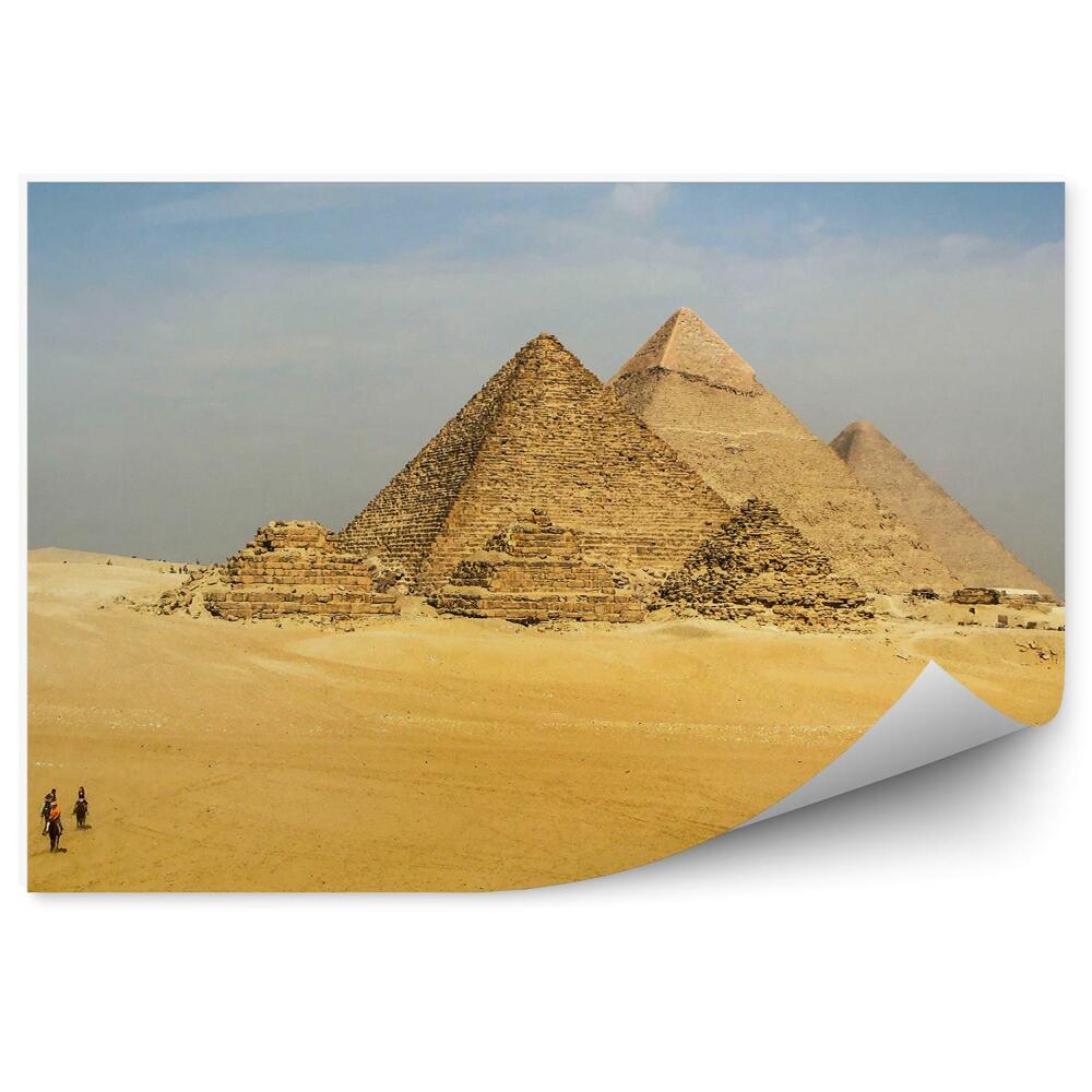 Decor fototapet Piramidele din Giza Egiptul nisip turiştilor