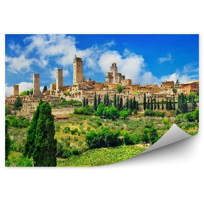 Fototapet Panorama Frumosului San Gimignano, Toscana, Italia