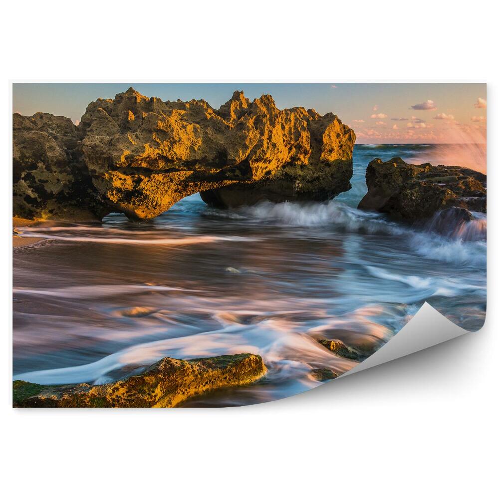 Fototapet perete Valuri De Coral Răsărit În Oceanul Atlantic