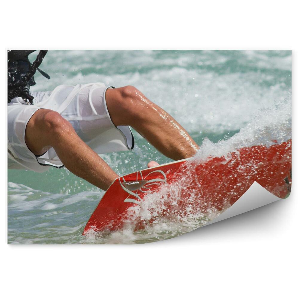 Fototapet vintage Kitesurfing ocean sport