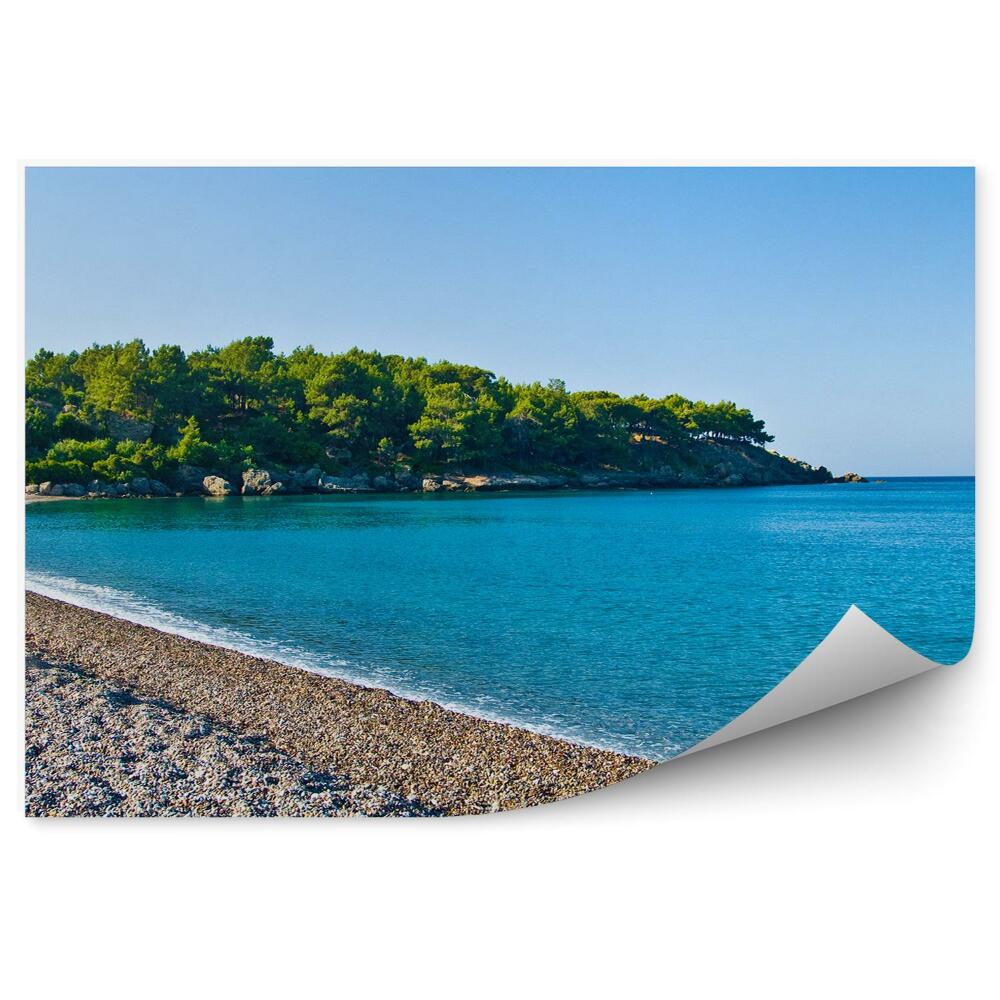 Fototapet vintage Blue Lagoon Vegetație Plajă Cu Pietriș