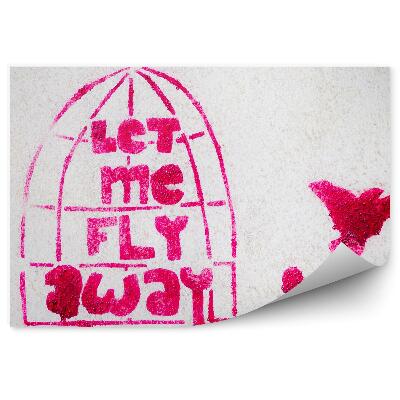 Fototapet pentru perete Pasărea Părăsește Cușca De Graffiti