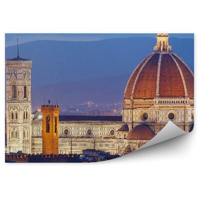 Fototapet pentru perete Catedrala Santa Maria Del Fiore Clădiri Piața Michelangelo Florența Noapte