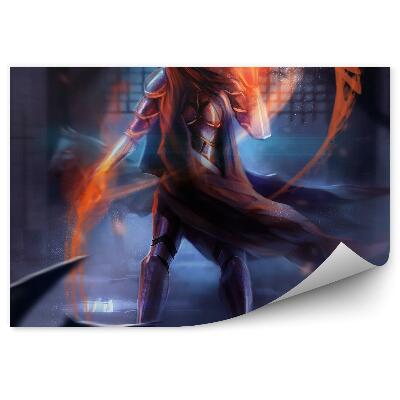 Fototapet vintage Foc De Femeie Războinică