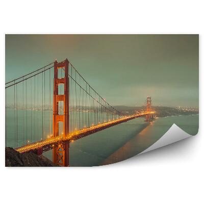 Fototapet pentru perete Golden Gate Bridge lumini de pod strălucește