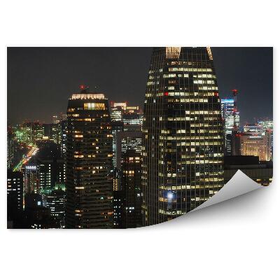Decor fototapet Zgârie-Nori De Noapte Din Tokyo