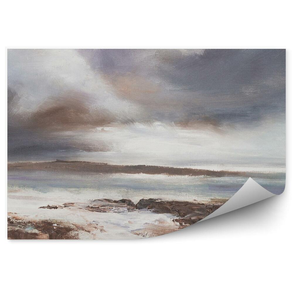 Fototapet vintage Furtuna Mare Plajă Abstractie Pictat