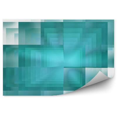 Fototapet perete Modelul Abstract Pătrate Albastre Formează Fundal Alb