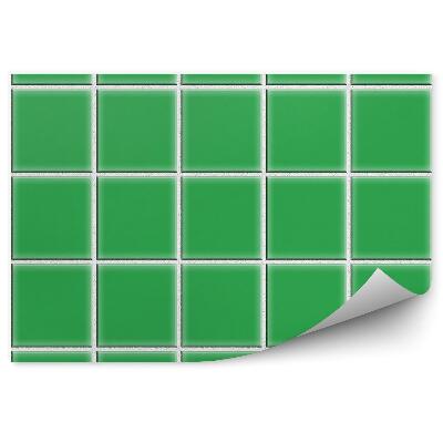 Fototapet pentru perete Dale Verzi Model Grilă Cub Fundal Alb