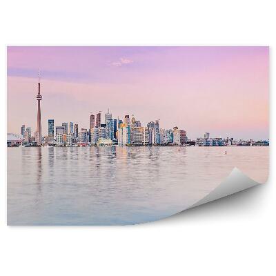 Decor fototapet Panoramă Toronto California Turn Tv Zgârie-Nori Ocean Cer Apus De Soare