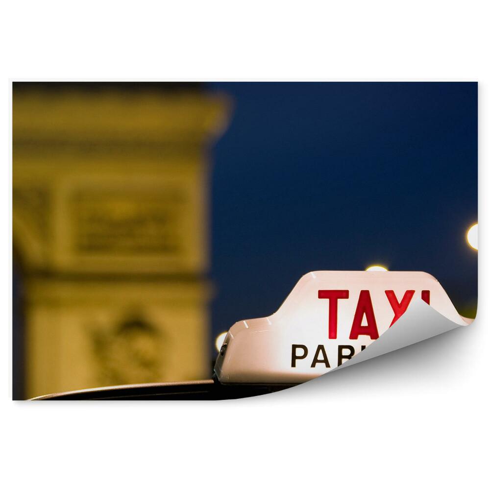 Fototapet pentru perete Taxi Arc de Triumf Paris