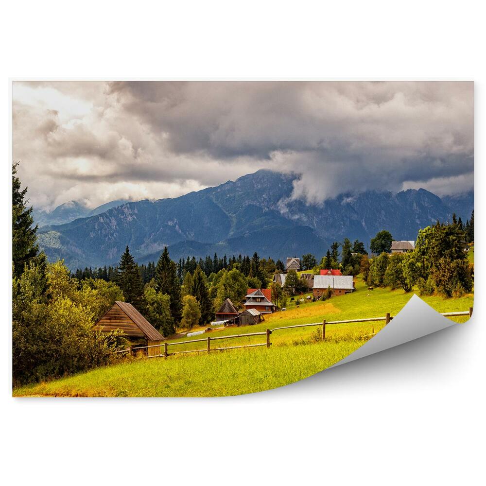 Decor fototapet Cabane De Munte Munții Tatra Munți Înalți Gard Nori