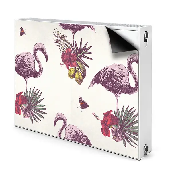 Décoration radiateur Flamingo Și Hibiscus