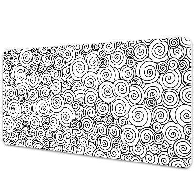 Mapa pentru birou Vârtejuri geometrice alb-negru