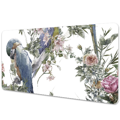 Păsări printre flori Desk Pad mare