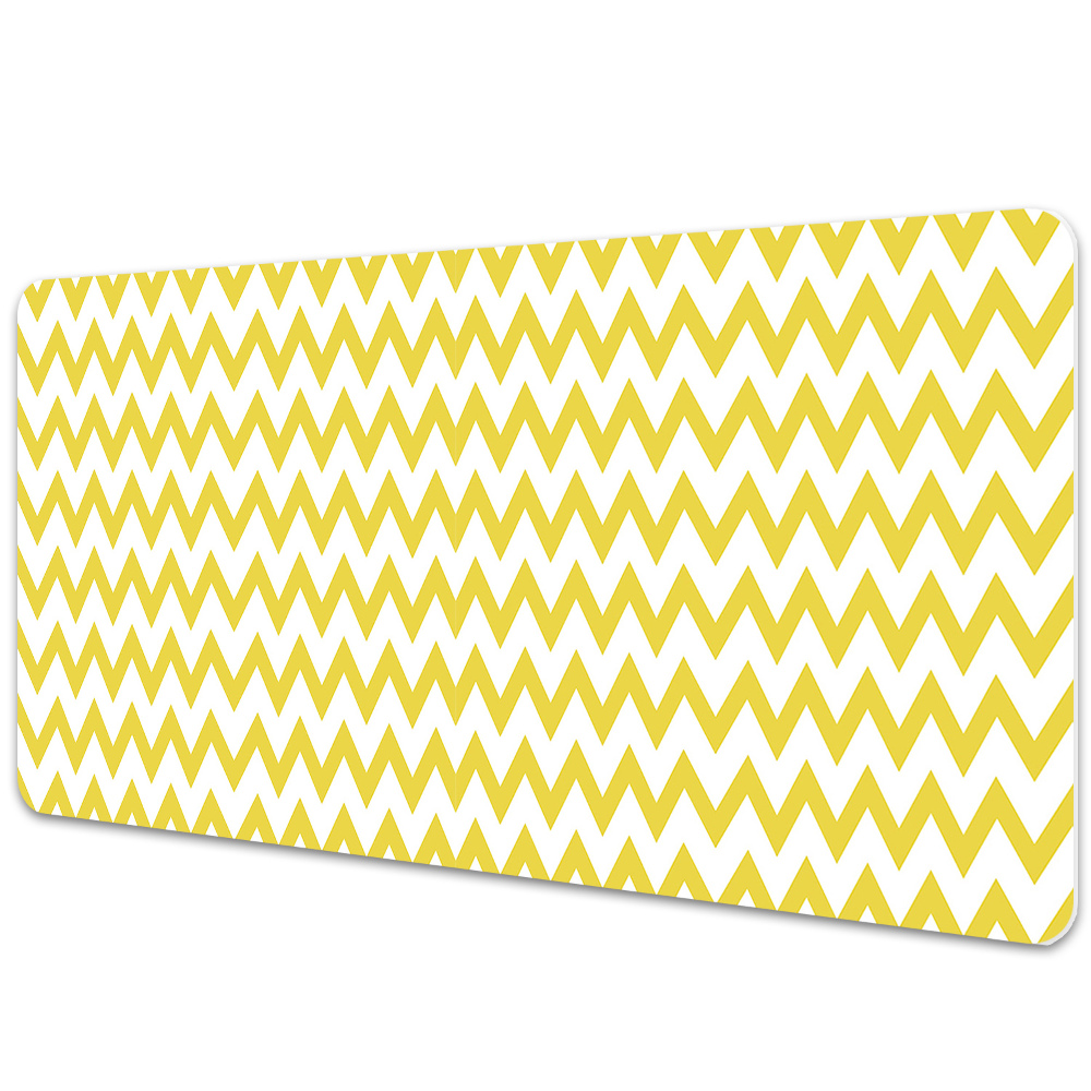 Protectie birou Zig-zaguri galbene geometrice