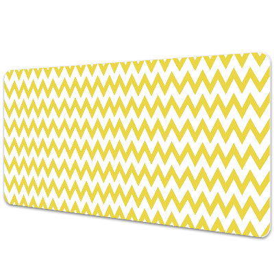 Protectie birou Zig-zaguri galbene geometrice