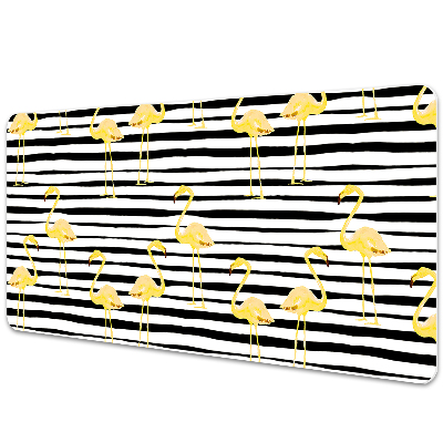 Mapa de birou Flamingi aurii pe un fundal geometric