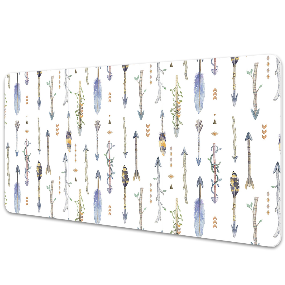 Metal ondulat auriu Desk Pad de lucru