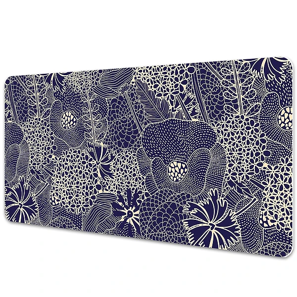 Mapa birou Model floral albastru