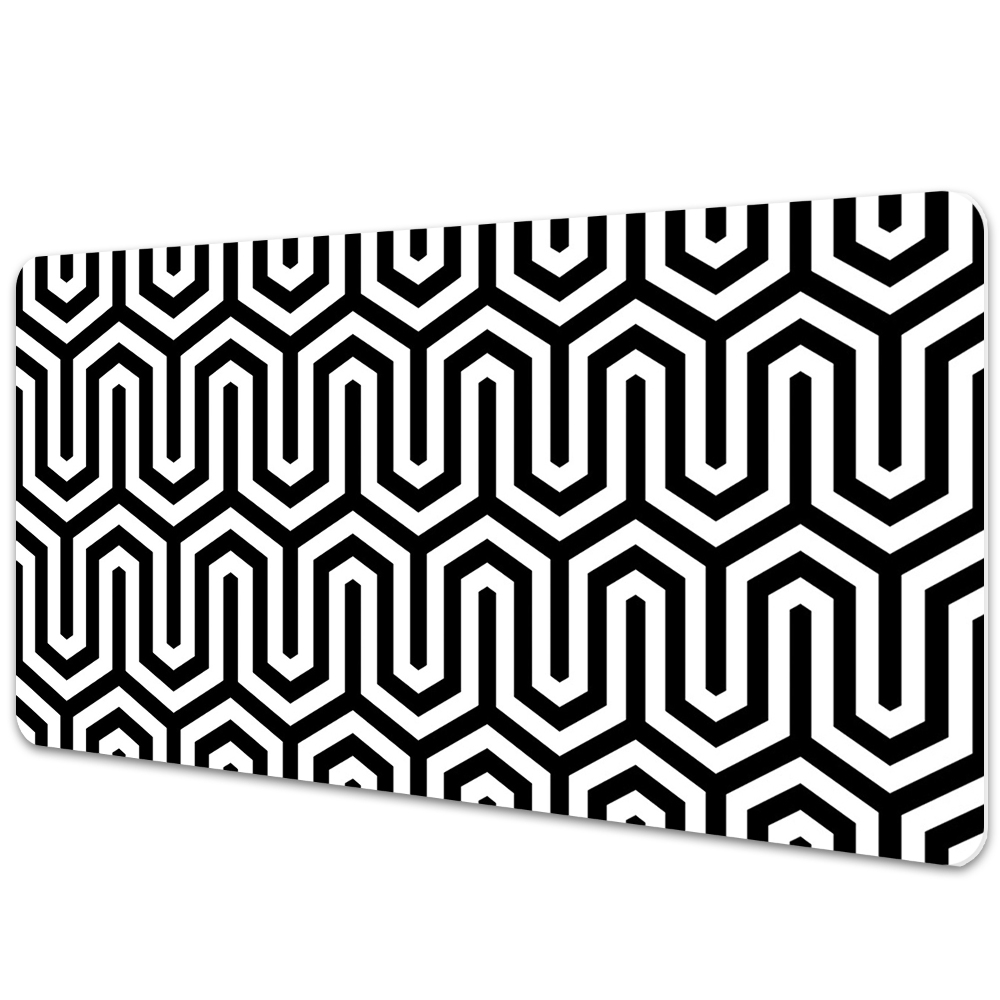 Protectie birou Geometrie alb-negru