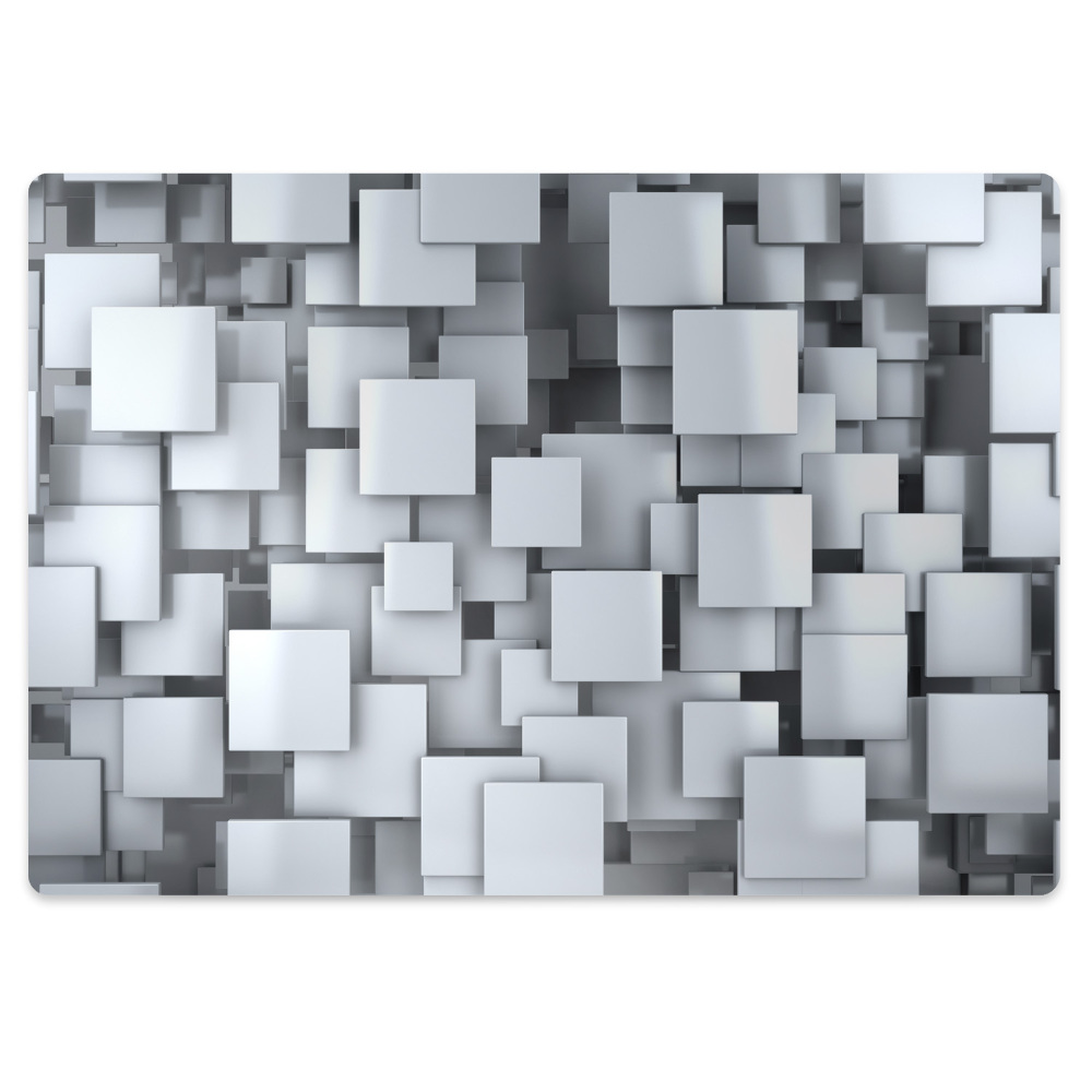 Protectie podea birou Figuri geometrice gri