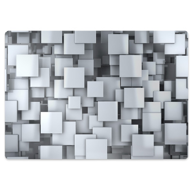 Protectie podea birou Figuri geometrice gri