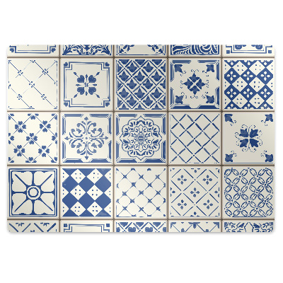 Covoras pentru protectie pardosea Mozaic albastru