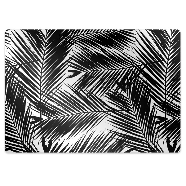 Covoras pentru protectie pardosea Frunze negre de palmier