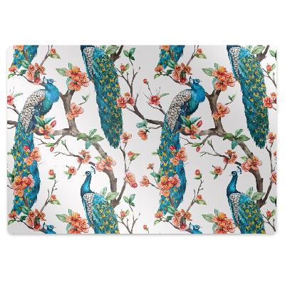 Covoras pentru protectie pardosea Păuni și flori