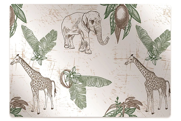 Protectie podea scaun birou fauna africană